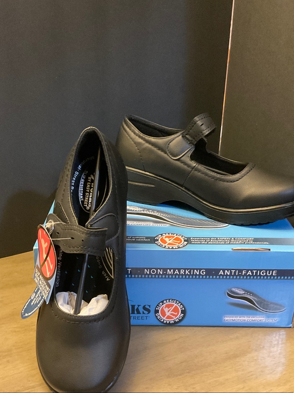 easy street Black Mary Jane Comfort Clogs